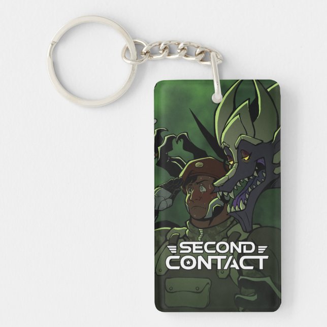 Second Contact Cover Art Acrylic Keychain (Front)
