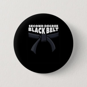Second Degree Black Belt Martial Arts Karate 1 6 Cm Round Badge