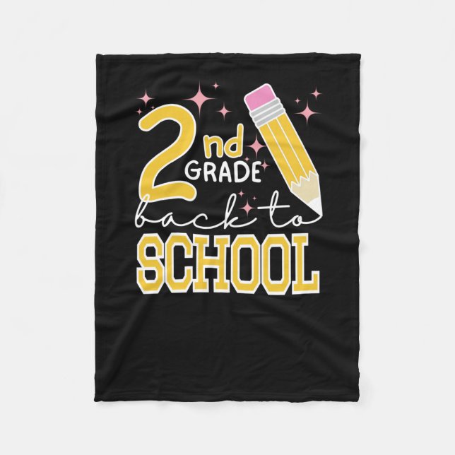 Second Grade Back To School  Fleece Blanket (Front)