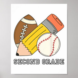 Second Grade Ck To School Sell Footll Boys Kids Poster