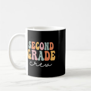 Second Grade Crew Retro Groovy Vintage First Day O Coffee Mug