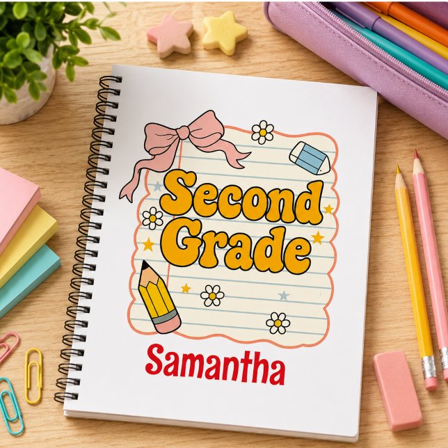 Second Grade – Cute Back to School Supplies Notebook (Second Grade – Cute Back to School Supplies Notebook)