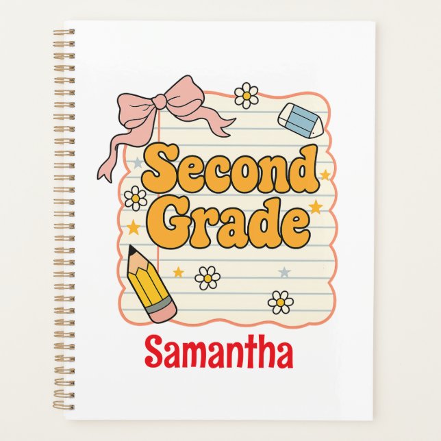 Second Grade – Cute Back to School Supplies Planner (Front)
