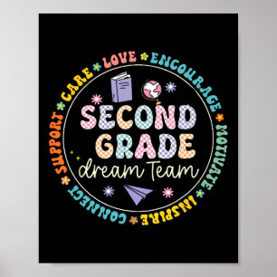 Second Grade Dream Team Back To School Tour Studen Poster