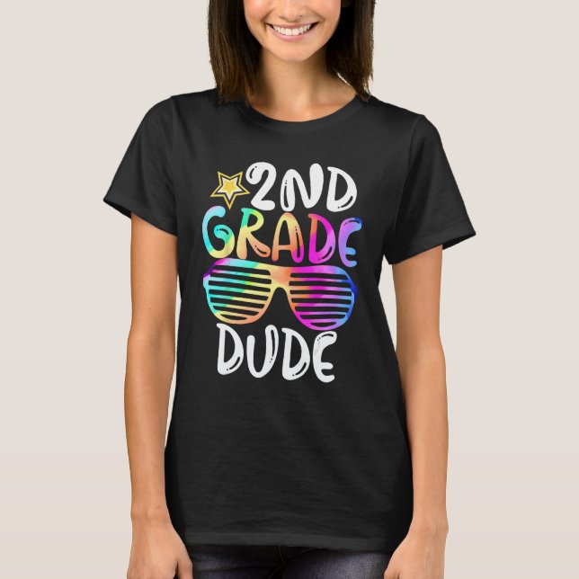 Second Grade Dude 2nd Grade Teachers Students Back T-Shirt (Front)
