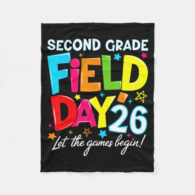 Second Grade Field Day 2026 Let The Games Begin Fleece Blanket (Front)