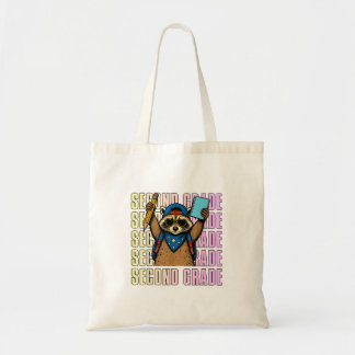 Second Grade Funny Racoon Back To School 2nd Tote Bag