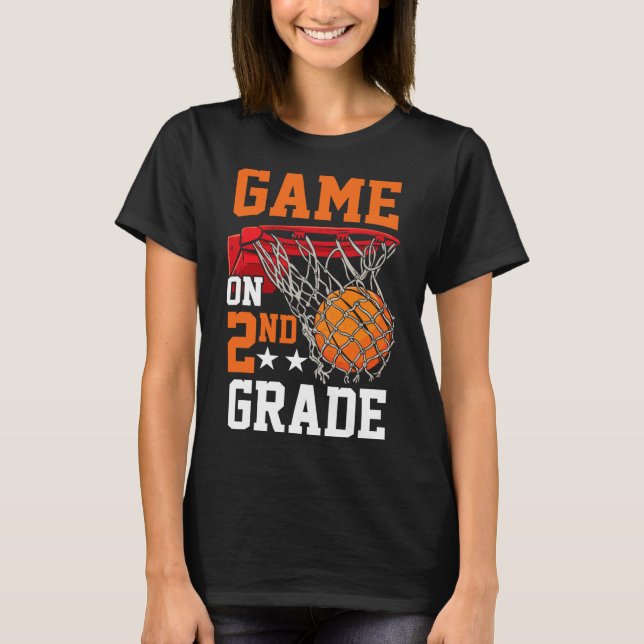 Second Grade Game On Sketll Ck To School 2nd Grade T-Shirt (Front)