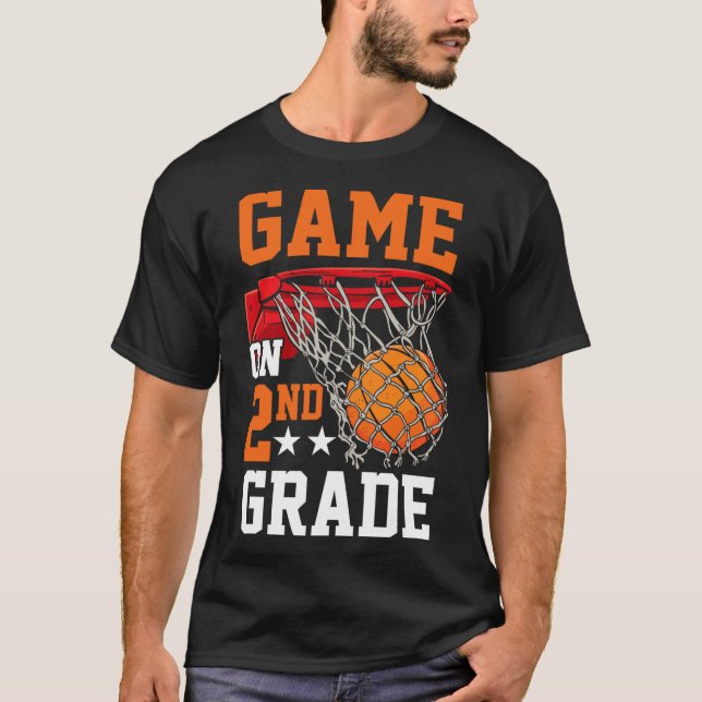 Second Grade Game On Sketll Ck To School 2nd Grade T-Shirt (Front)