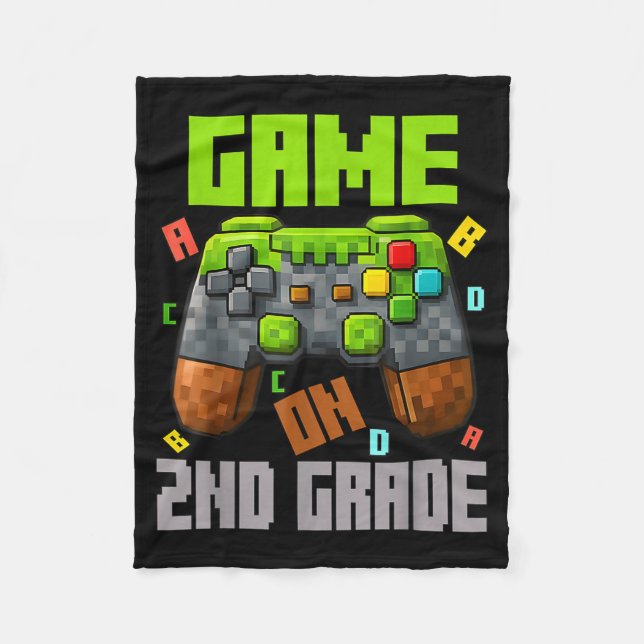 Second Grade Let's Play 2nd Grade Back To School Fleece Blanket (Front)
