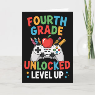 Second Grade Level Unlocked Funny Gamer Boys Ck To Card