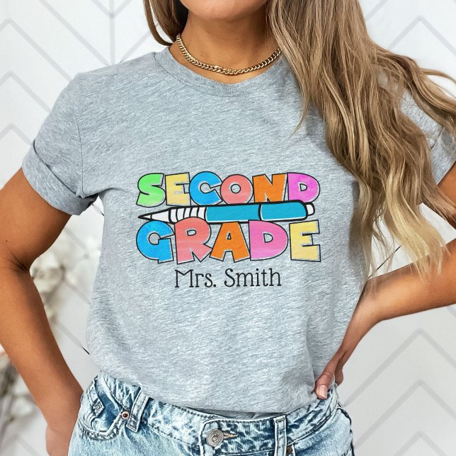 Second Grade Personalised Teacher T-Shirt (Second Grade Personalized Teacher T-Shirt
)