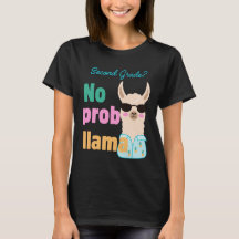 second grade prob-llama t-shirt