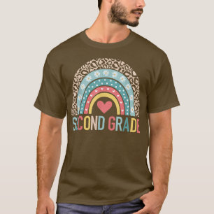 Second Grade Rainbow Back To School 2nd Grade Squa T-Shirt
