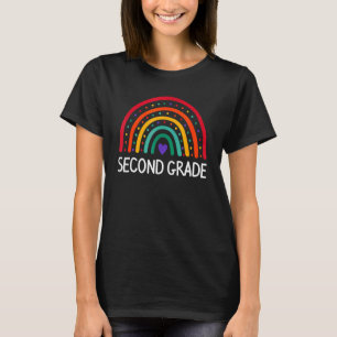 Second Grade Rainbow Girls Boys Teacher Back To Sc T-Shirt
