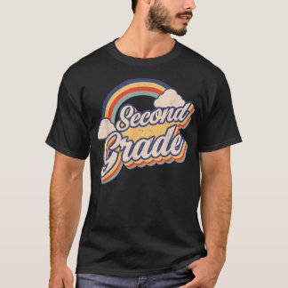 Second Grade Retro Girls Boys Teacher Team 2nd Gra T-Shirt
