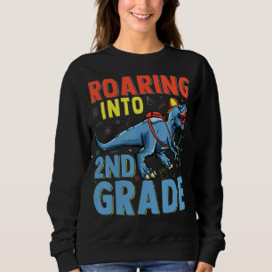 Second Grade Roaring Dino Kid Back To School 2nd G Sweatshirt