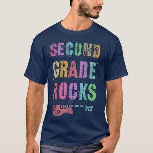 SECOND GRADE ROCKS Teacher Rockstar 2nd Grader Is  T-Shirt