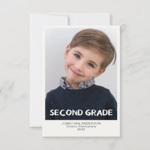 Second Grade School Year Photo Keepsake Card