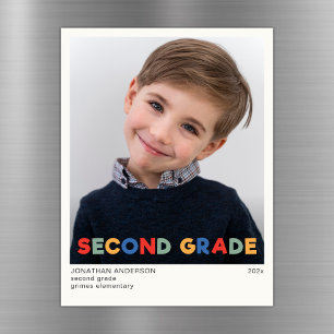 Second Grade School Year Photo Keepsake Magnet