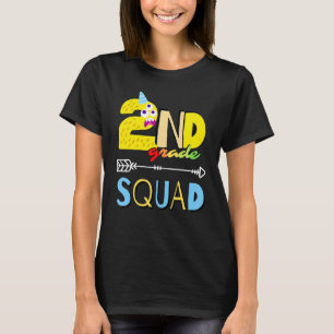 Second Grade Squad 2nd Monsters Back To School Tea T-Shirt