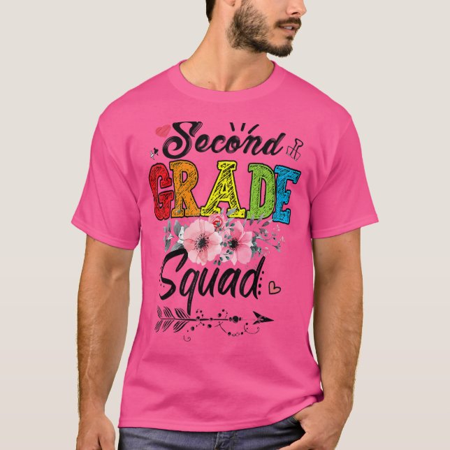 Second Grade Squad Back To School T-Shirt (Front)