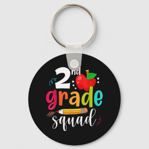Second Grade Squad Fun Back To School 2nd Graders Key Ring
