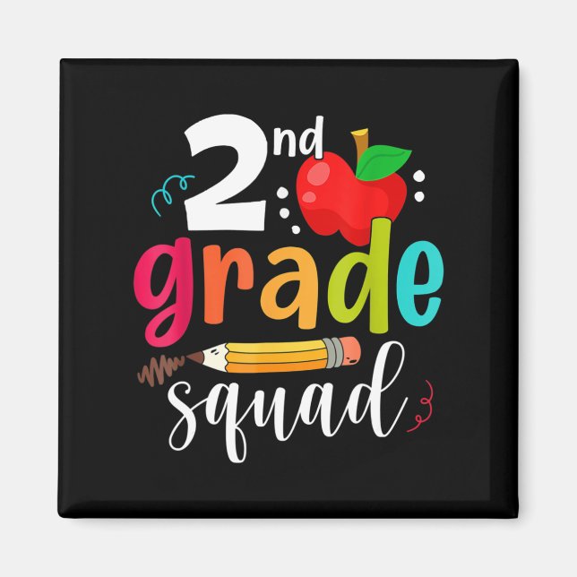 Second Grade Squad Fun Back To School 2nd Graders  Magnet (Front)