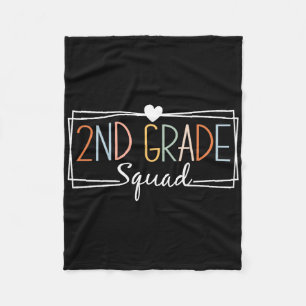 Second Grade Squad Teachers Kids 2nd Grade Ck To S Fleece Blanket