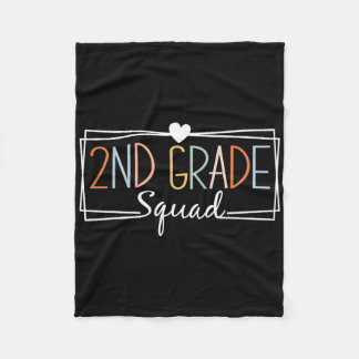Second Grade Squad Teachers Kids 2nd Grade Ck To S Fleece Blanket