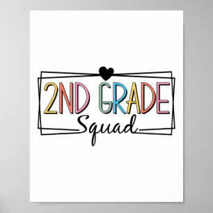 Second Grade Squad Teachers Kids 2nd Grade Ck To S Poster
