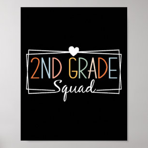 Second Grade Squad Teachers Kids 2nd Grade Ck To S Poster