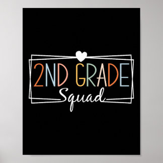 Second Grade Squad Teachers Kids 2nd Grade Ck To S Poster