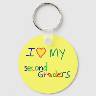 Second Grade Teacher Gifts Key Ring