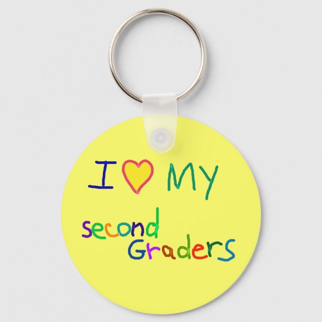 Second Grade Teacher Gifts Key Ring (Front)