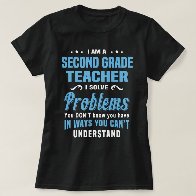 Second Grade Teacher T-Shirt (Design Front)