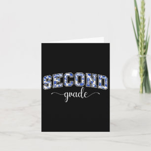Second Grade Teacher Toile Floral 2nd Grade Back T Card