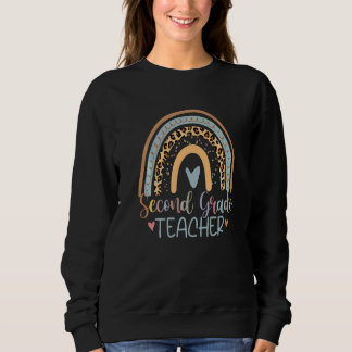Second Grade Teachers Team 2nd Grade Squad Rainbow Sweatshirt