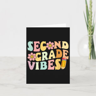 Second Grade Vibes 2nd Grade 1st Day Of School Tea Card