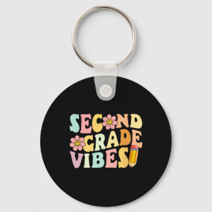 Second Grade Vibes 2nd Grade 1st Day Of School Tea Key Ring