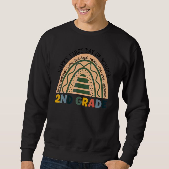 Second Grade Vibes 2nd Grade First Day Of School R Sweatshirt (Front)