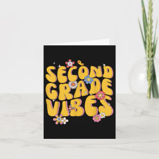 Second Grade Vibes - 2nd Grade Team Retro 1st Day  Card