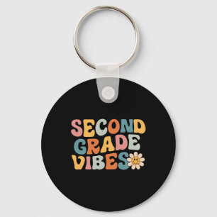 Second Grade Vibes - 2nd Grade Team Retro 1st Day Key Ring