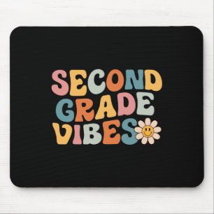 Second Grade Vibes - 2nd Grade Team Retro 1st Day Mouse Mat