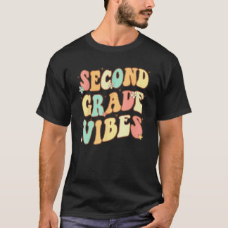 Second Grade Vibes 2nd Grade Team Retro First Day  T-Shirt