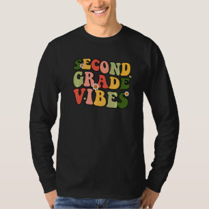 Second Grade Vibes Back To School Cute Floral Flow T-Shirt