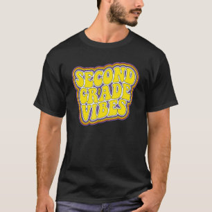 Second Grade Vibes Retro Back To School New 2nd Gr T-Shirt