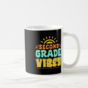 Second Grade Vibes Teacher Student 2nd Grade Back Coffee Mug