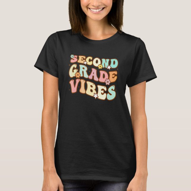 Second Grade Vibes Welcome Back To School T-Shirt (Front)