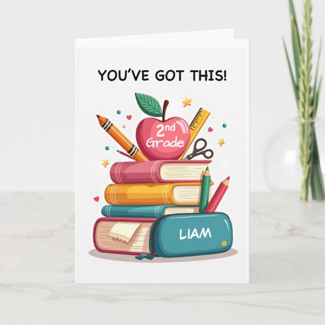 Second Grade You’ve Got This Personalise School Card (Front)